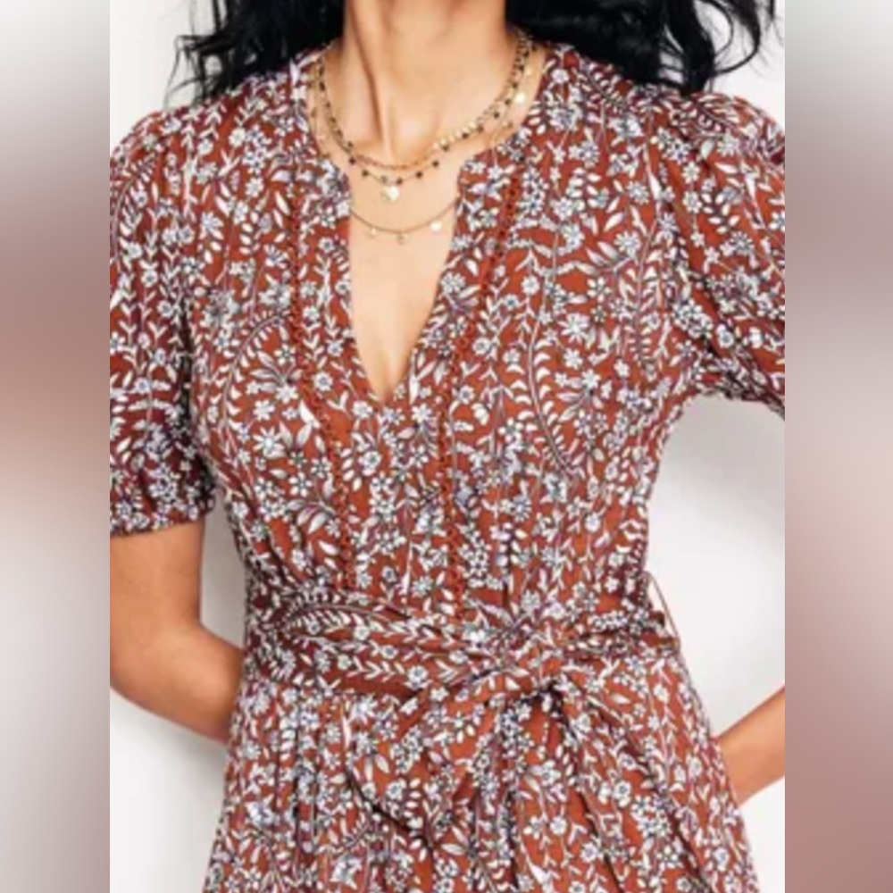 Boden Trim Smock Detail Dress size 10 - Picture 2 of 5